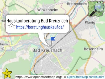 Karte und Ort der Hauskaufberatung Bad Kreuznach (Rheinland-Pfalz)
