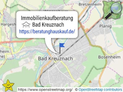 Karte und Gebiet der Immobilienkaufberatung Bad Kreuznach