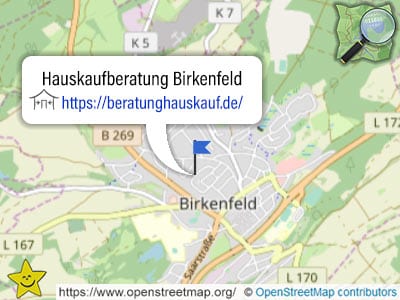 Karte und Ort der Hauskaufberatung Kreis Birkenfeld.
