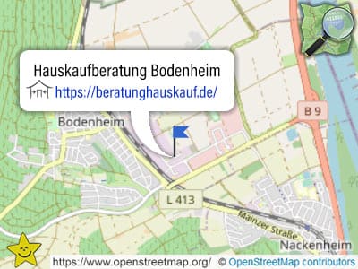Bodenheim: Karte und Bereich der Hauskaufberatung