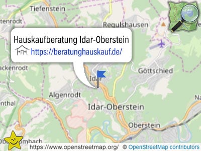 Karte und Ort der Hauskaufberatung Idar-Oberstein