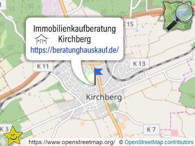 Karte und Gebiet der Immobilienkaufberatung Kirchberg