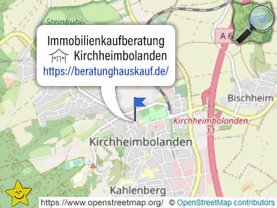 Karte und Gebiet der Immobilienkaufberatung in Kirchheimbolanden