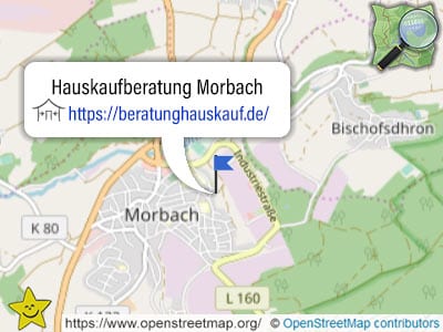 Karte und Ort der Hauskaufberatung Morbach (Rheinland-Pfalz).