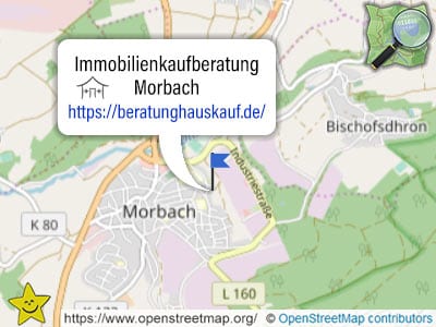 Karte und Gebiet der Immobilienkaufberatung Morbach