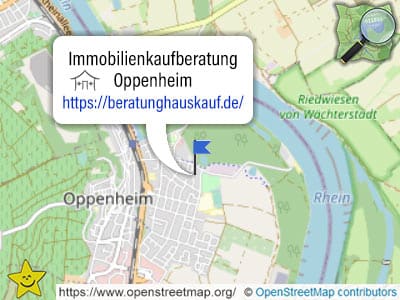 Karte und Gebiet der Immobilienkaufberatung Oppenheim