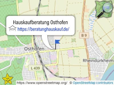 Osthofen: Karte und Bereich der Hauskaufberatung