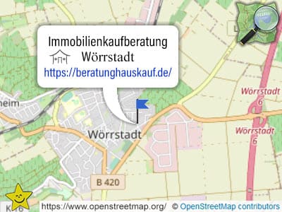 Karte und Gebiet der Immobilienkaufberatung in Wörrstadt